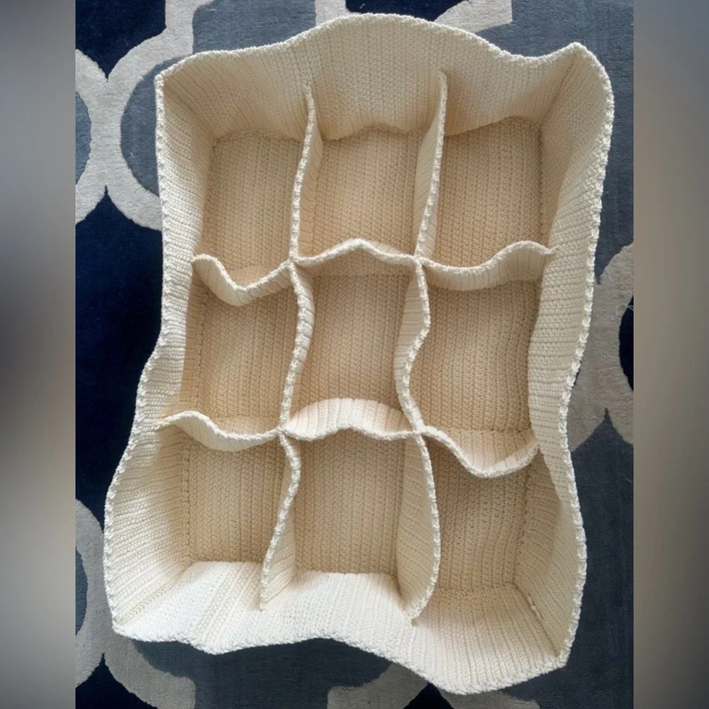 IKEA Komplement Drawer Organizer Ivory Crochet 9-Compartments Storage #0825255A